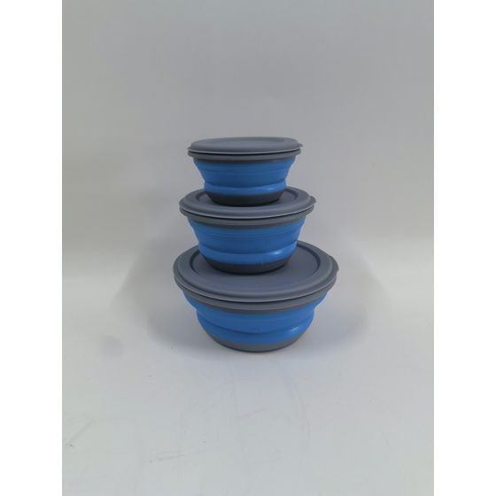 3-Piece Foldable Silicon Bowl Set – Small, Medium & Large with Covers