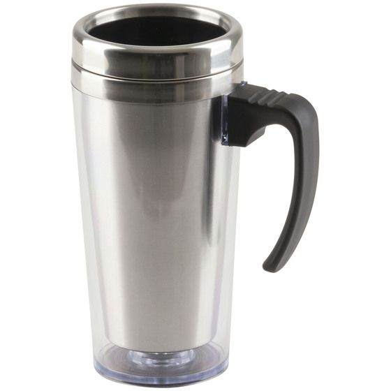 Double Wall Travel Mug – 500ml, Spill-Proof Lid