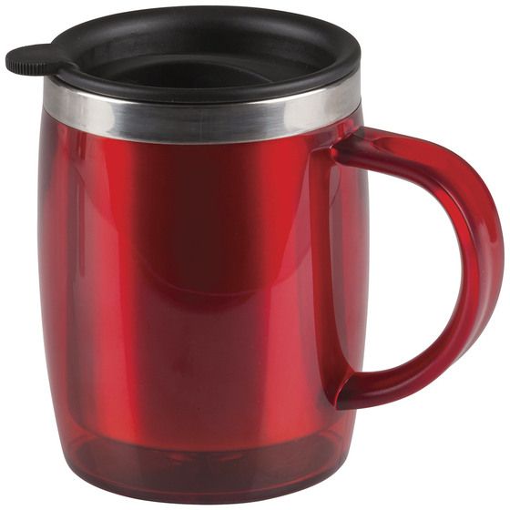 ROVIN 450ml Red Double Wall Travel Mug – Spill-Proof Stainless Steel