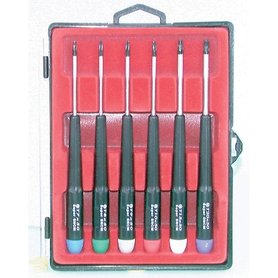 Jaycar Torx Tamperproof 6-Piece Precision Screwdriver Set | Chrome Vanadium