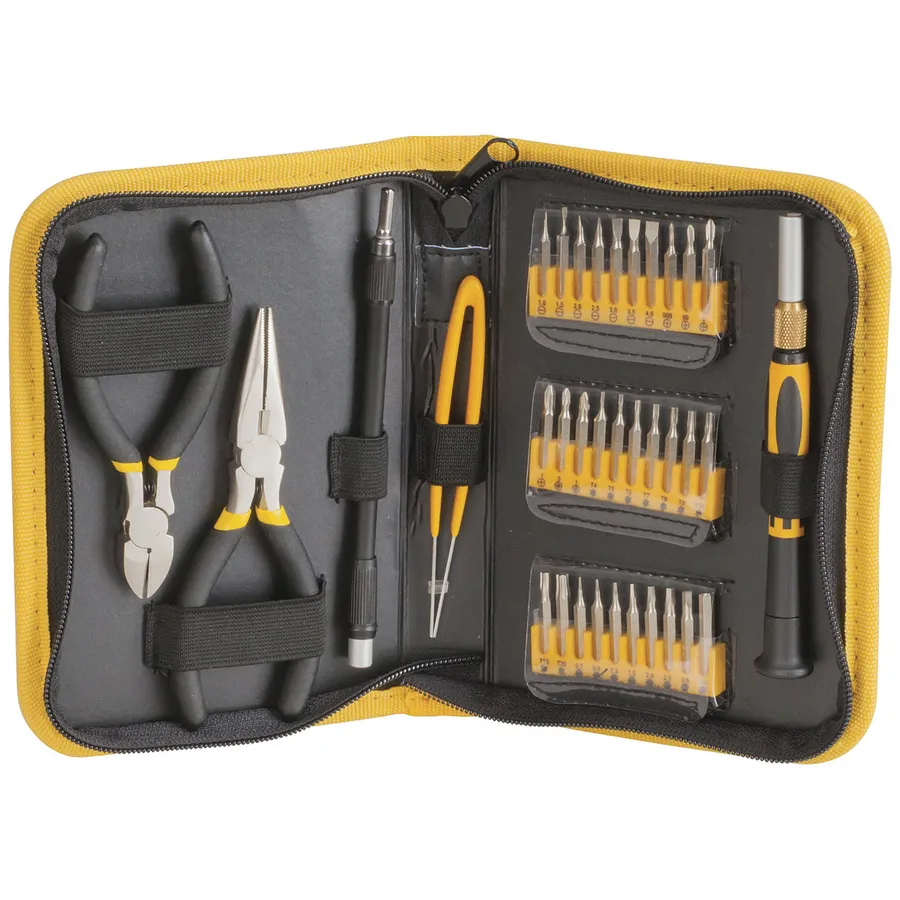 35 Piece Multipurpose Precision Tool Kit with Vinyl Case Jaycar New Zealand
