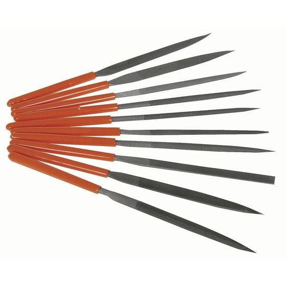 Jaycar 10-Piece Needle File Kit with Storage Wallet – 10 Profiles from Round to Knife