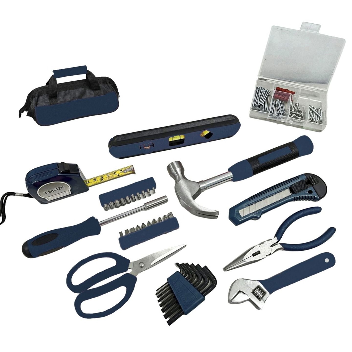 131 Piece Tool Bag Kit Blue/Black 