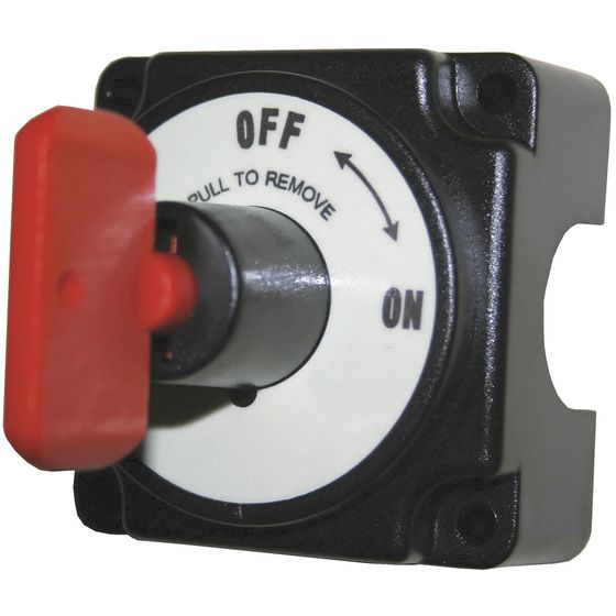 Jaycar Battery Isolator Switch – Surface Mount, Removable Key, 250A Continuous