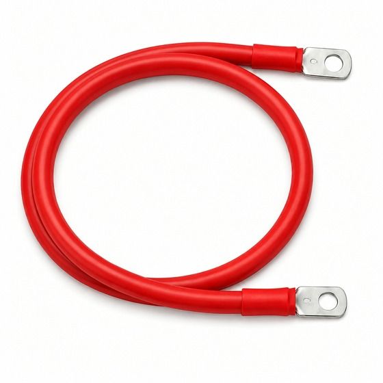 Jaycar 2 Gauge Tinned Battery Power Lead – Red – 2330mm | 160A Peak, Marine Suitable