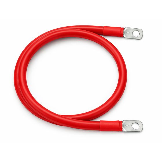 4 GAUGE TINNED BATTERY POWER LEAD - RED - 1220MM