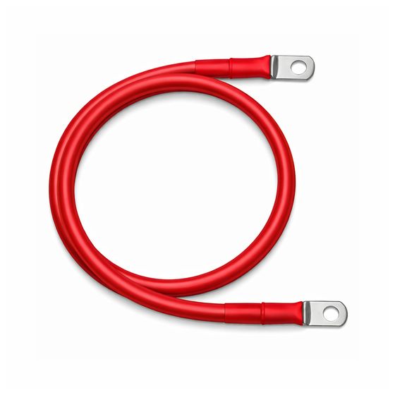 4 GAUGE TINNED BATTERY POWER LEAD - RED - 1800MM