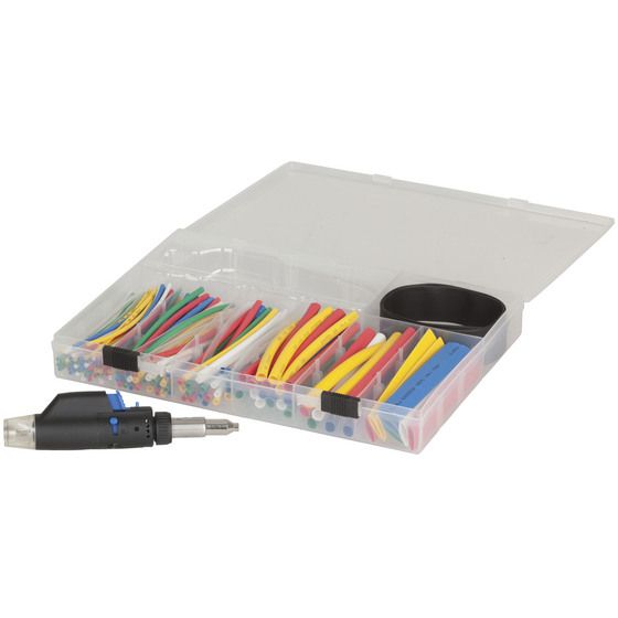 161-Piece Heatshrink Pack with Gas-Powered Heat Blower – Jaycar