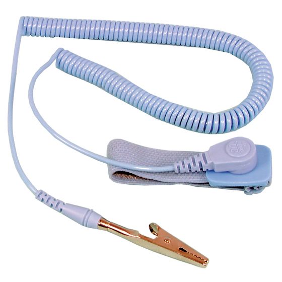 Jaycar Anti-Static Wrist Strap – Elastic | 3m Coiled Lead | TH1781