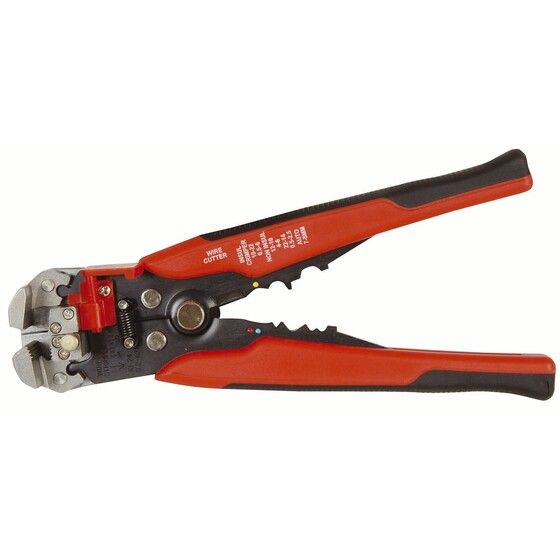Jaycar Heavy Duty Wire Stripper, Cutter & Crimper – AWG 10-24 (0.13-6.0mm) with Wire Guide
