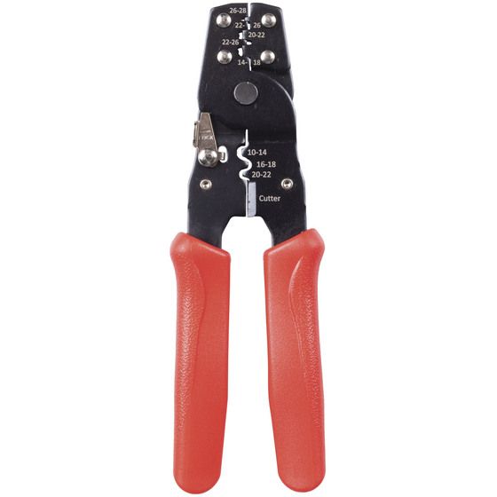 JAYCAR Crimping Tool for Non-Insulated Lugs – 14–26 AWG with Built-in Wire Cutter | TH1834