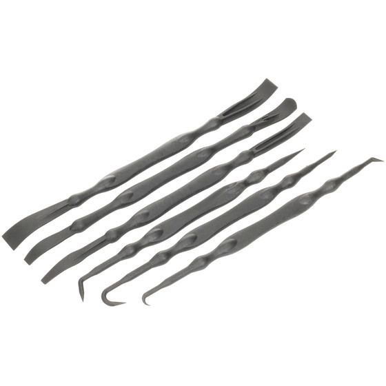 Jaycar 3D Printing Pick & Finishing Kit – 6 Dual-Tip Pry Bars & Hook Picks with Case