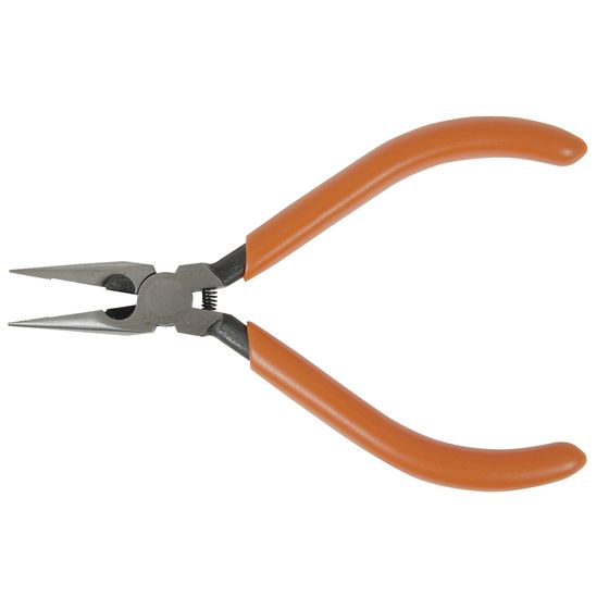 Jaycar Precision Long Nose Pliers 110mm – Spring-Loaded, Soft Grip