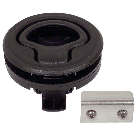 ROUND STYLE FLUSH LATCHES - FIT UP TO 7/8" DOOR BLACK