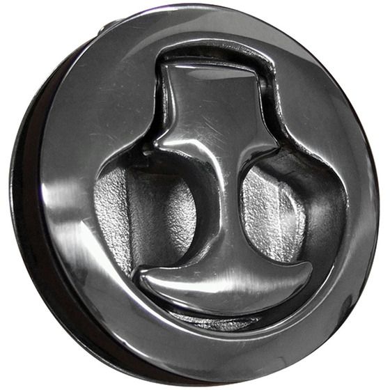 Jaycar Round Flush Latch – Key Handle Open (PVC or Cast 316 Stainless Steel)