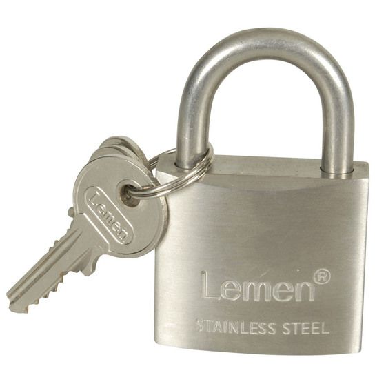Jaycar 30mm Marine Padlock – 304 Grade Stainless Steel (3 Keys Included)