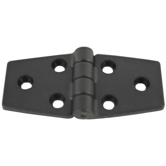 Jaycar 80 x 38mm UV-Resistant Nylon Hinge – Black, Outdoor Rated