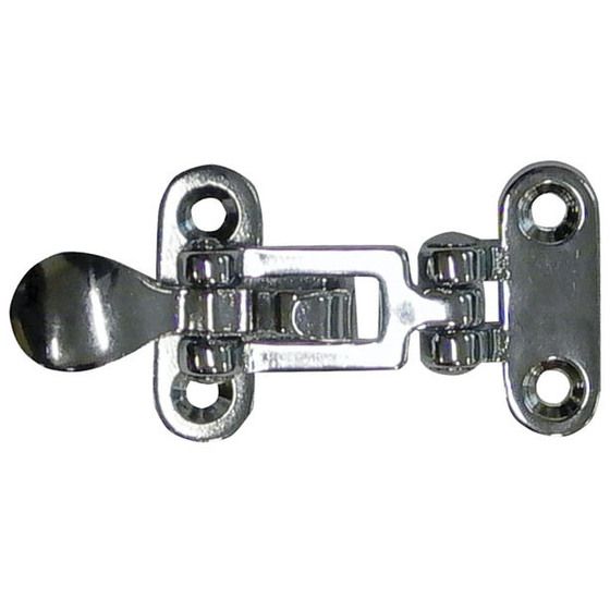 Toggle Catch Chrome Plated Brass – 100mm Long | Silent Anti-Rattle, Padlock Eye