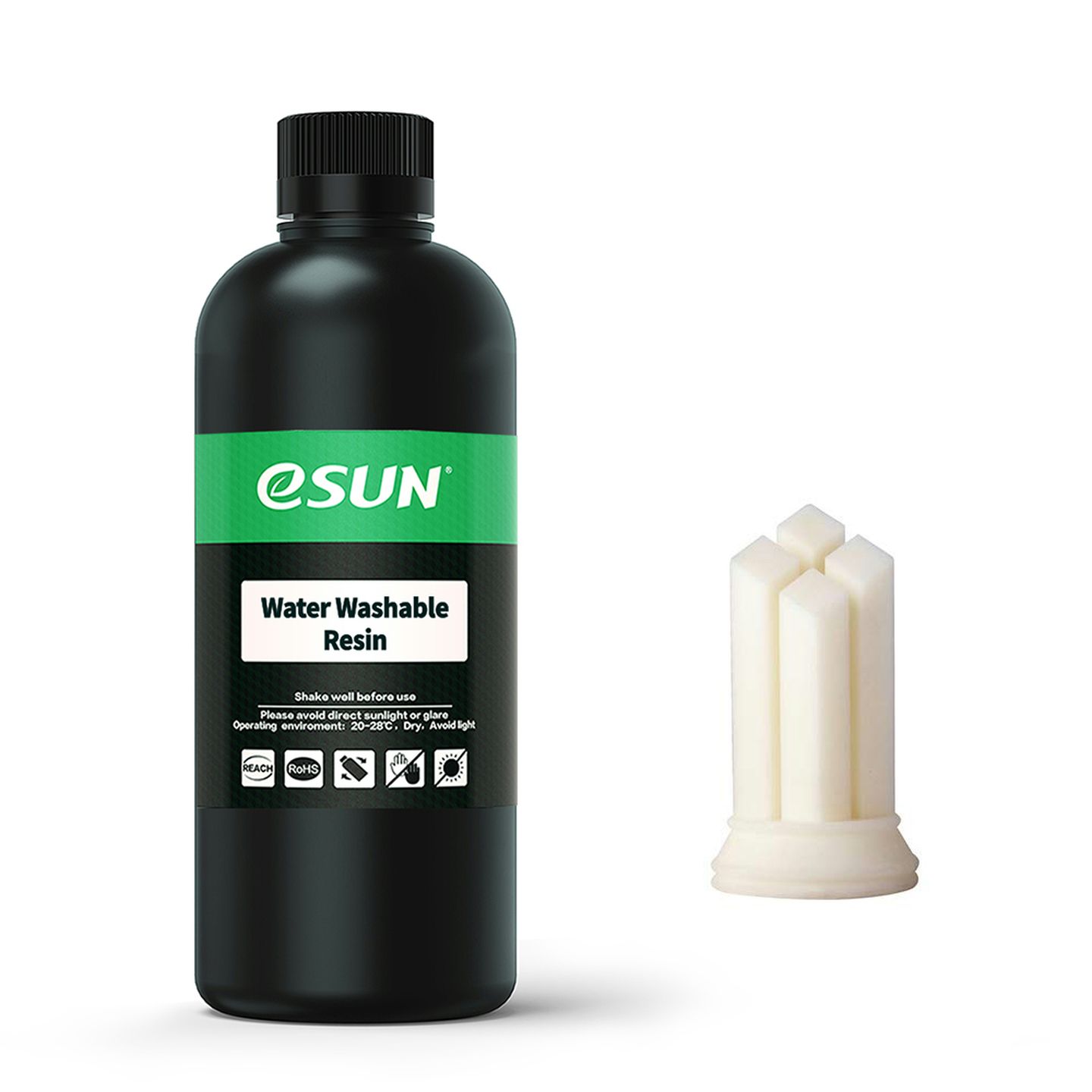 eSUN White Water Washable 500g Resin for SLA 3D Printers