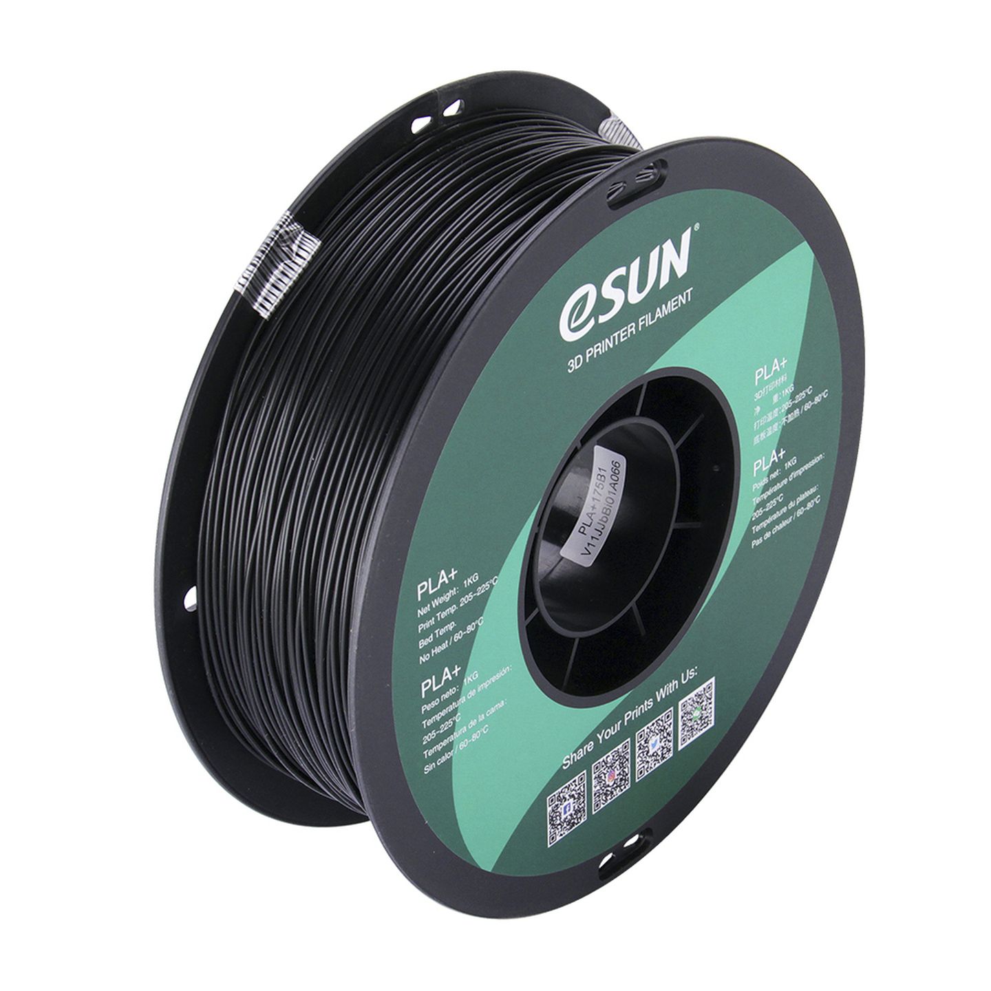 eSUN Black PLA Filament 1kg 1.75mm