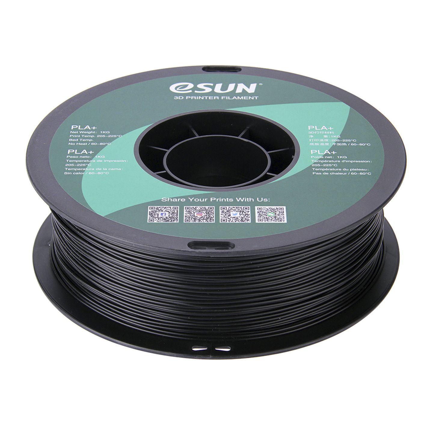 eSUN Black PLA Filament 1kg 1.75mm