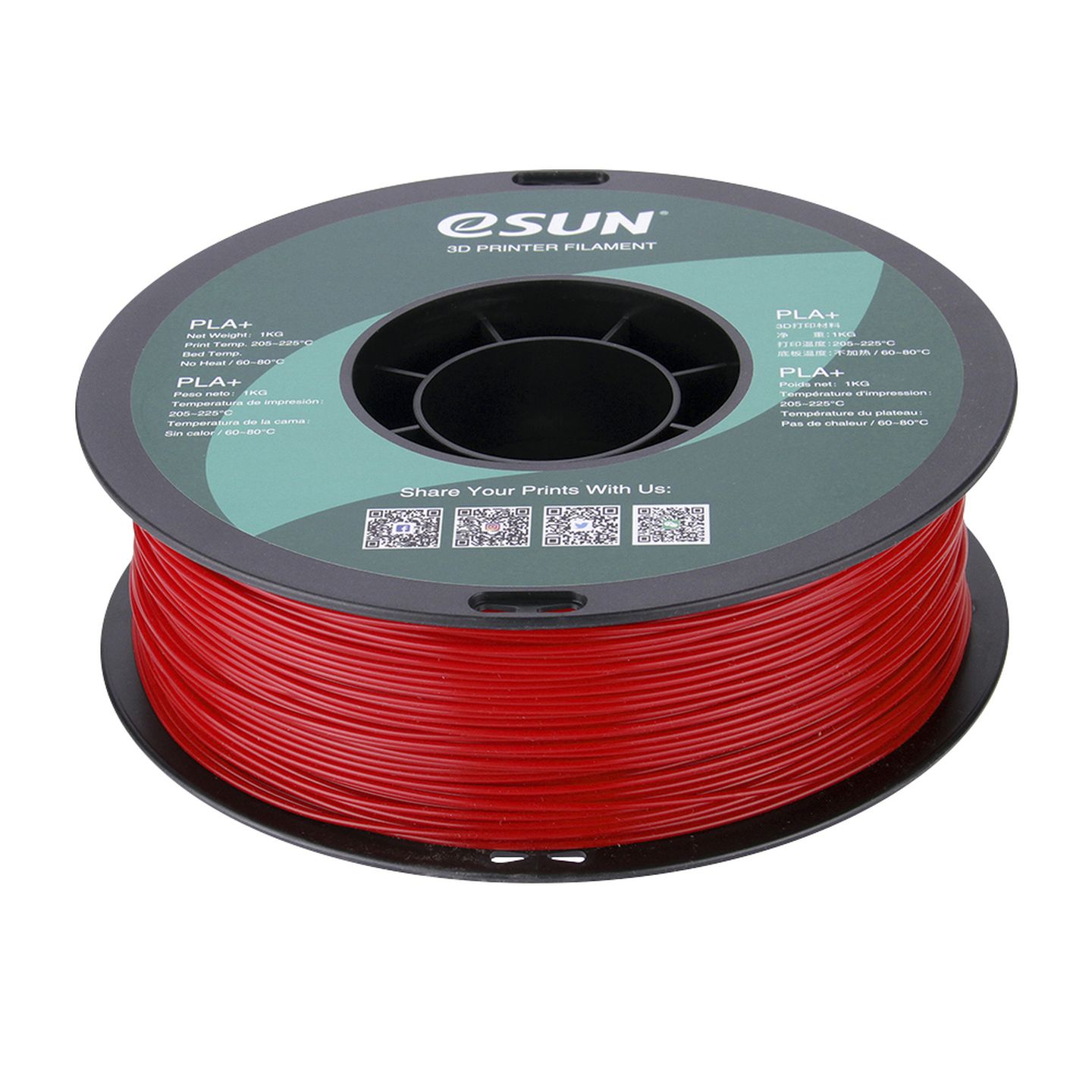 1.75mm Fire Engine Red eSUN PLA Filament 1kg Roll