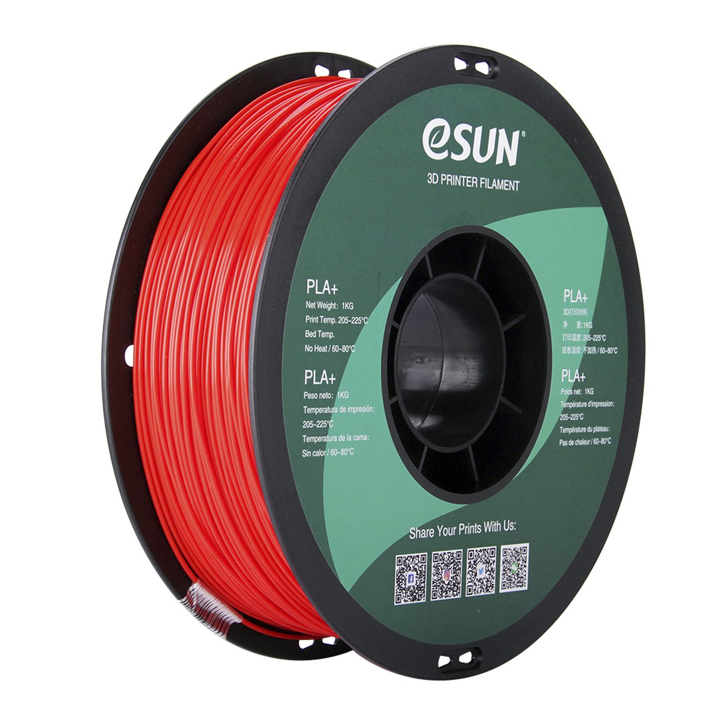 eSUN Red PLA Filament 1kg 1.75mm