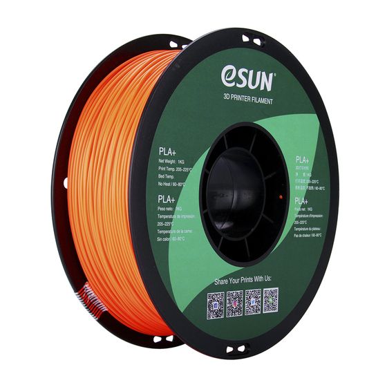 eSUN PLA+ 3D Printer Filament – Orange, 1.75mm, 1kg Roll