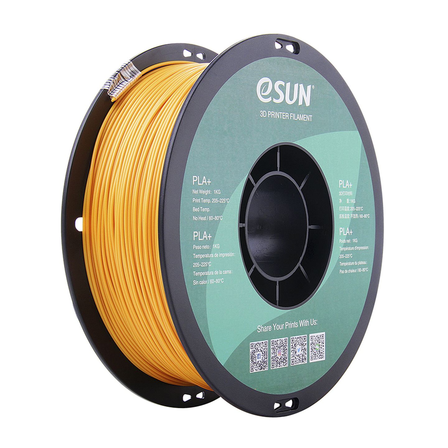 eSUN Gold PLA Filament 1kg 1.75mm