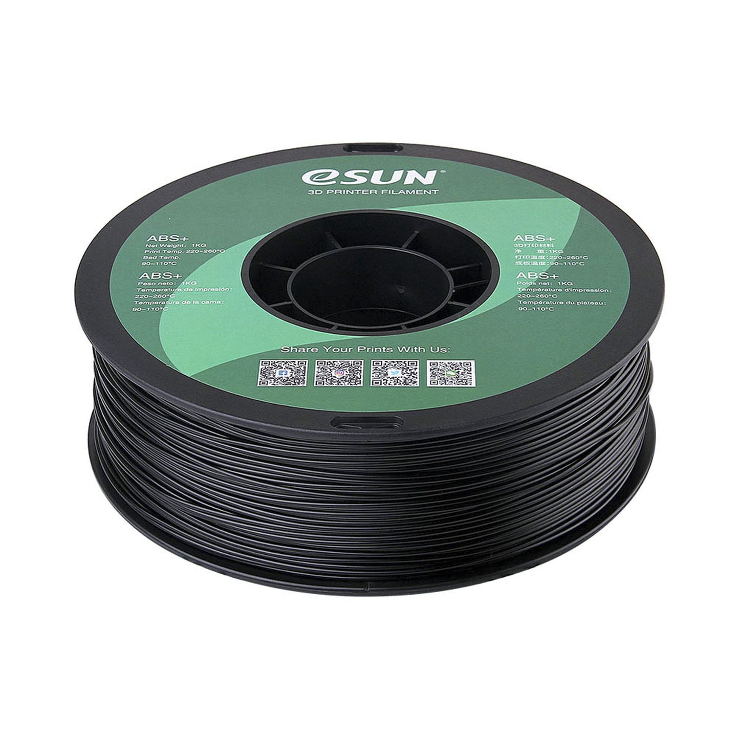 eSUN Black ABS Filament 1kg 1.75mm