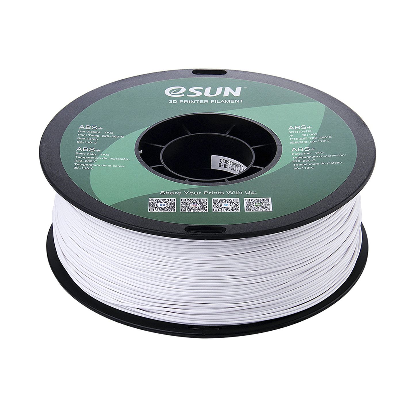 eSUN White ABS Filament 1kg 1.75mm