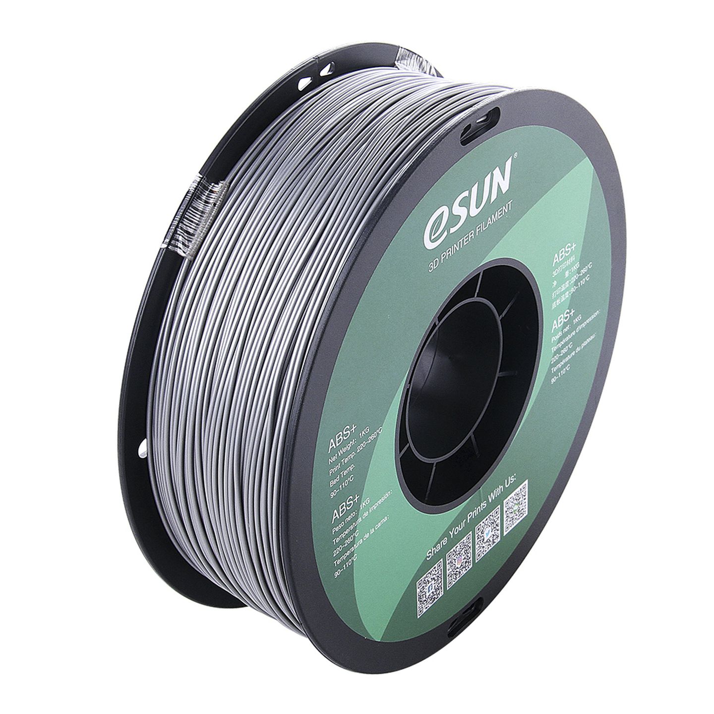 eSUN Silver ABS Filament 1kg 1.75mm