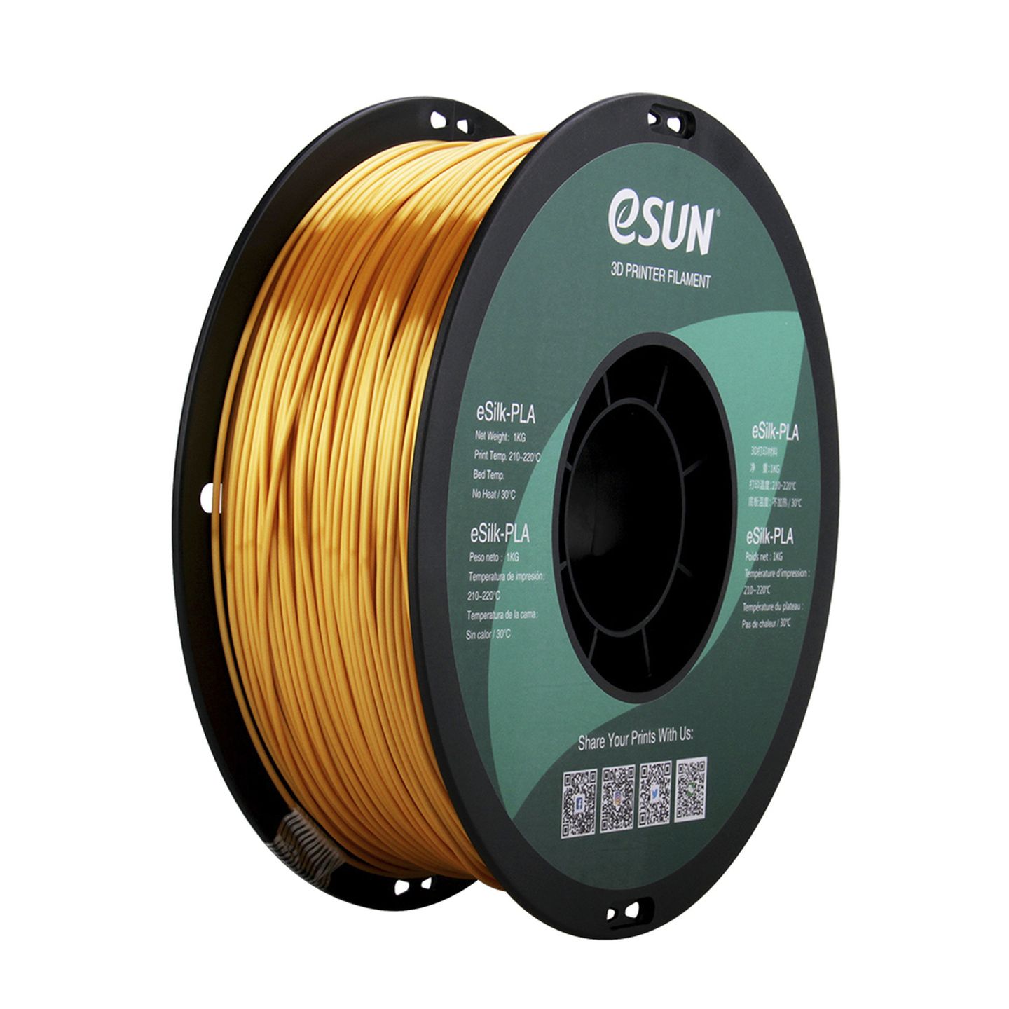 eSUN Gold eSilk Filament 1kg 1.75mm