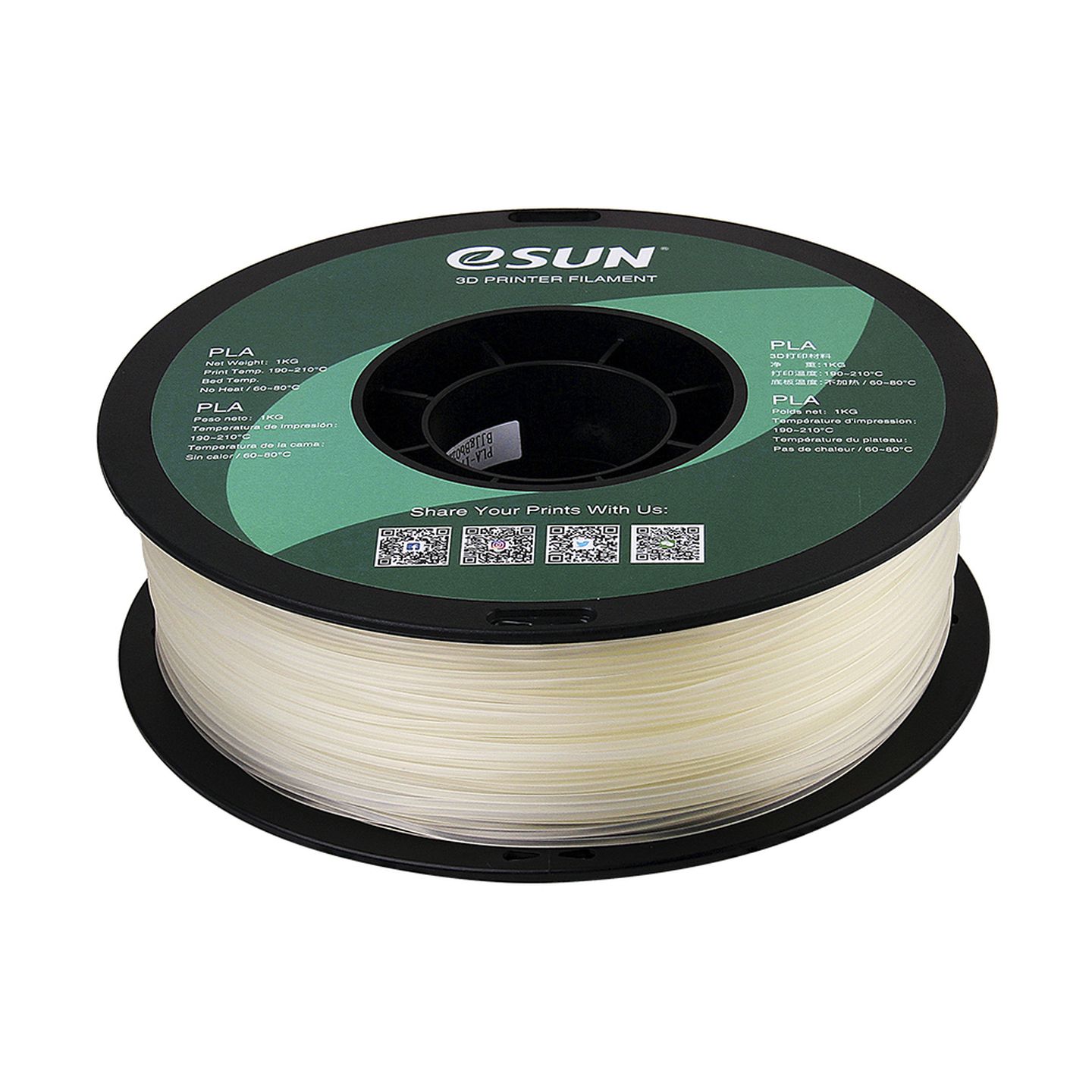 eSUN Clear PLA Filament 1kg 1.75mm