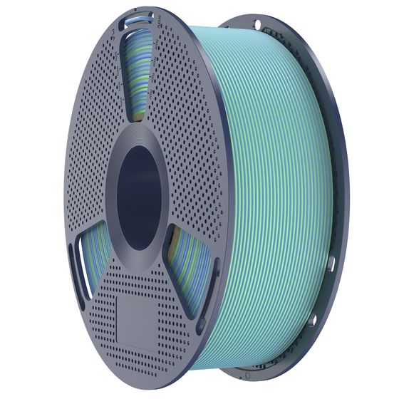 SUNLU SILK PLA+ DUAL COLOR BLUE GREEN FILAMENT 1.75MM 1KG ROLL