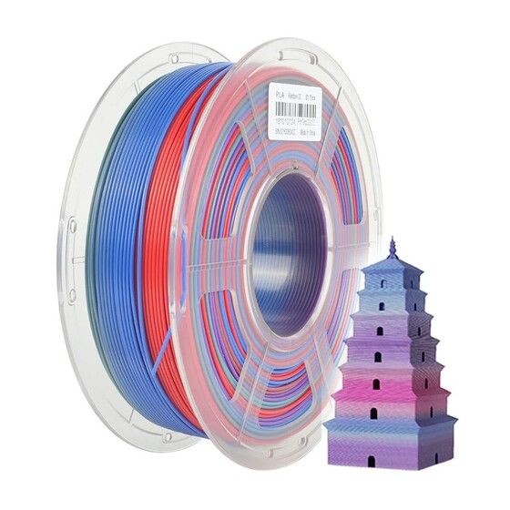 SUNLU Silk PLA+ Rainbow 02 3D Printer Filament 1.75mm 1kg Roll