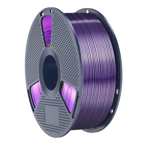 Sunlu Silk PLA+ Dual Colour Filament – Black & Purple, 1.75mm, 1kg Roll