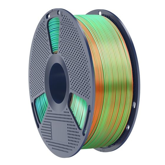 Sunlu Silk PLA+ Tri-Colour Orange Blue Green 3D Printer Filament 1.75mm 1kg Roll