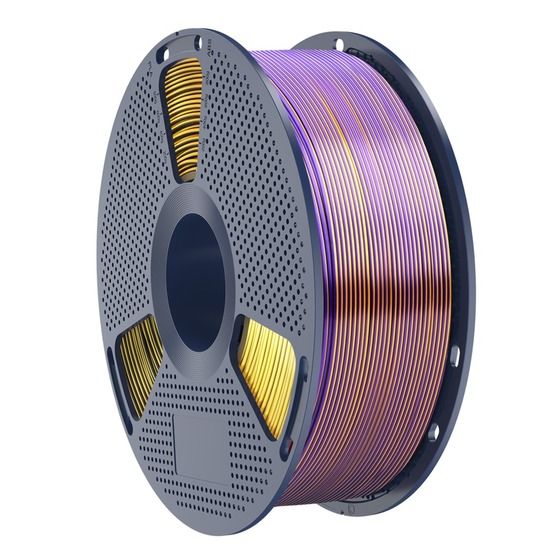 Sunlu Silk PLA+ Tri-Color Filament – Black, Gold & Purple | 1.75mm | 1kg
