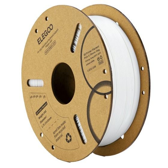 ELEGOO PLA Filament – White – 1.75mm – 1kg