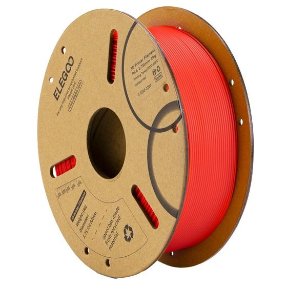 Elegoo PLA Filament Red 1.75mm 1kg – Beginner-Friendly 3D Printing Spool