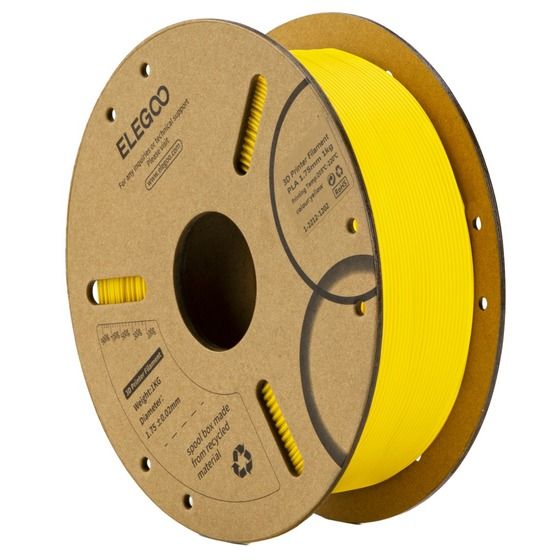Elegoo PLA Filament Yellow 1.75mm 1kg – Beginner-Friendly 3D Printing Spool