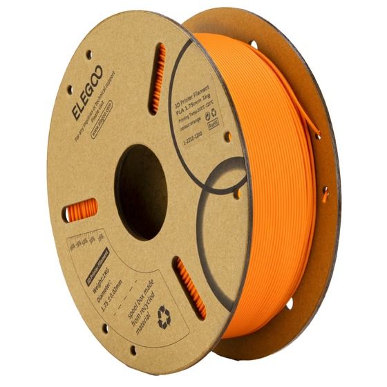 Elegoo PLA Filament Orange 1.75mm 1kg – Beginner-Friendly 3D Printing Spool