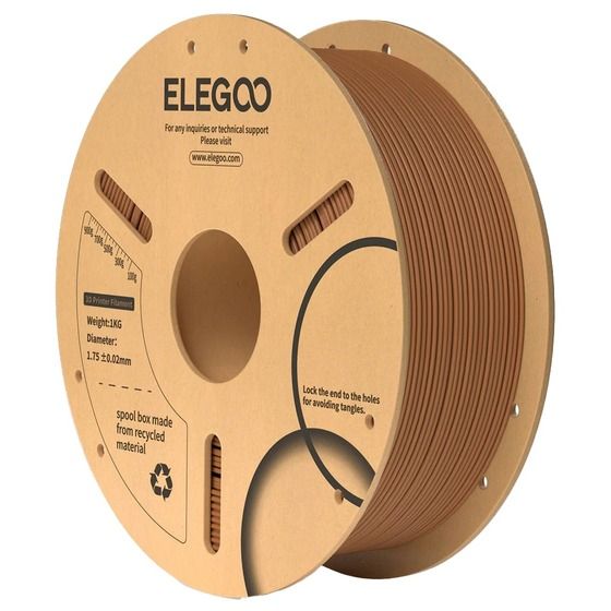 Elegoo PLA Filament – Brown | 1.75mm × 1kg | Non-Toxic, Odourless