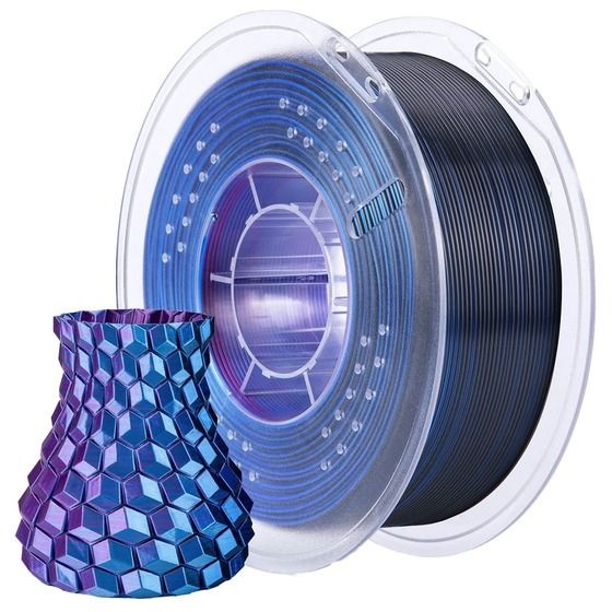 Elegoo Silk PLA Filament – Silk Blue Purple Black, 1.75 mm, 1 kg (Jaycar TL6423)