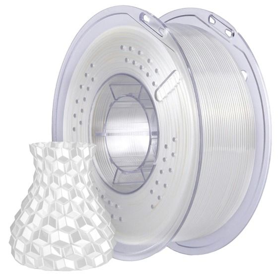 Elegoo Silk PLA Filament – Silk White | 1.75mm × 1kg Spool