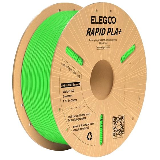 ELEGOO Rapid PLA+ Filament – Green, 1.75 mm, 1 kg