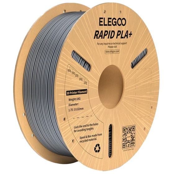 ELEGOO RAPID PLA+ FILAMENT SILVER 1.75MM 1KG