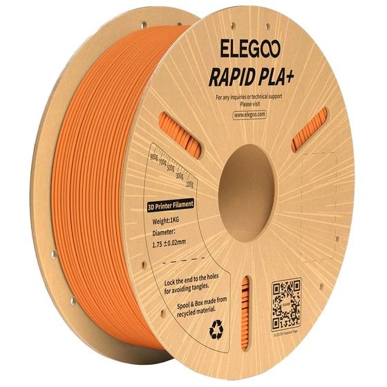 ELEGOO Rapid PLA+ Filament – Orange, 1.75 mm, 1 kg