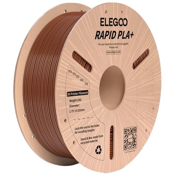 ELEGOO Rapid PLA+ Filament – Brown, 1.75 mm, 1 kg